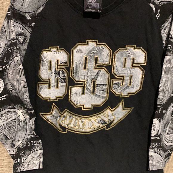 Switch remarkable money black long sleeve shirt size medium - Picture 3 of 5